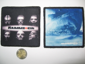 Rammstein ofsetová nášivka po krajoch obšívaná  cca. 9x9cm  cena za 1ks!!!